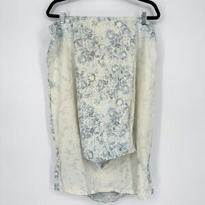 Vintage Sheridan Australia 100% Cotton Pillowcases Set of 2 Floral Cottage Blue